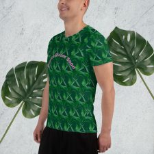 Blooming All-Over Print Men's Athletic T-shirt
